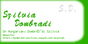 szilvia dombradi business card